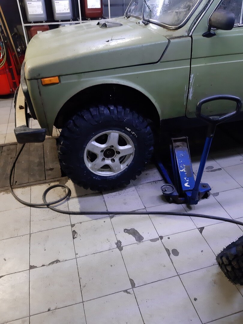 Установленные колеса.