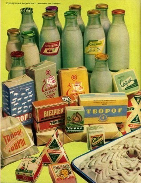 Молочная продукция СССР.