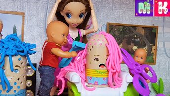 Катя и Макс Веселая семейка как вас постричь? #мультики с куклами #Барби новые серии
