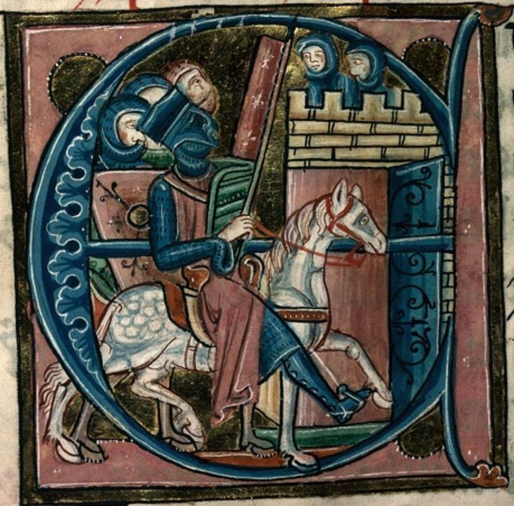 Средневековая миниатюра рыцарь