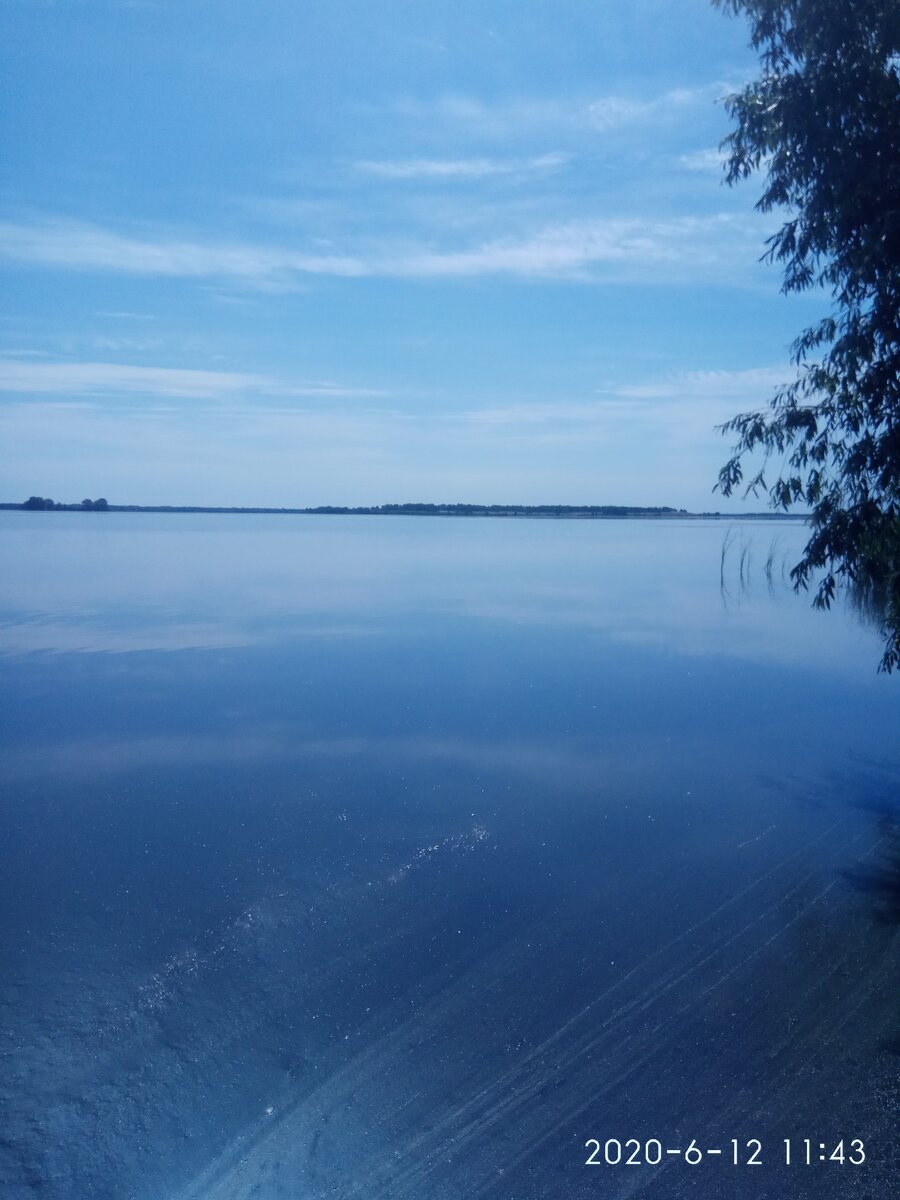Вид с берега на наше Обское море. 