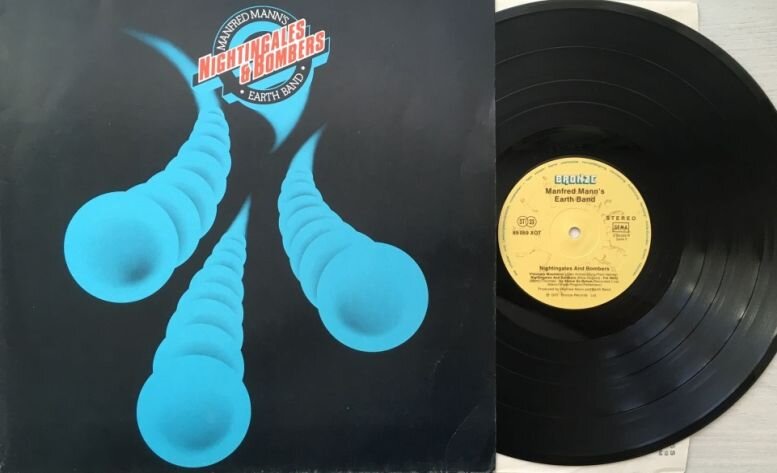 Manfred Mann's Earth Band «Nightingales & Bombers», 1975 г. Немецкий выпуск винилового диска