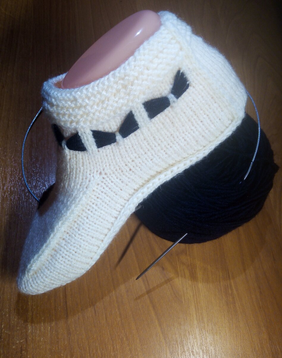 тапочки спицами