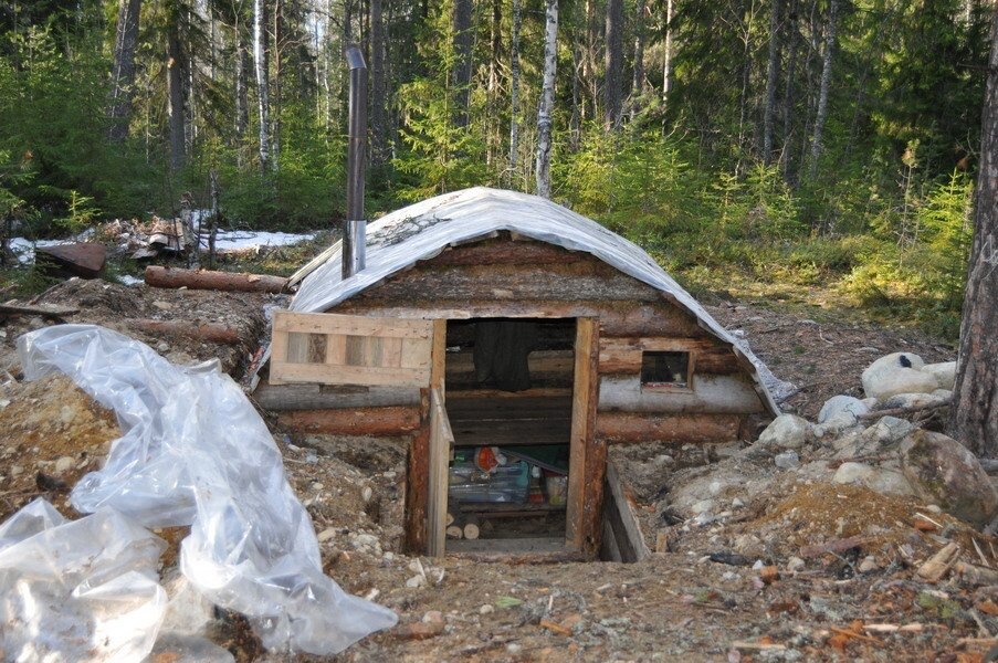 Финская баня землянка