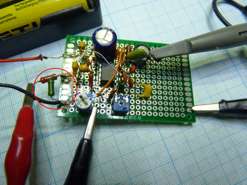 Рис. 2. Собранный усилитель без эмиттерного поторителя.
