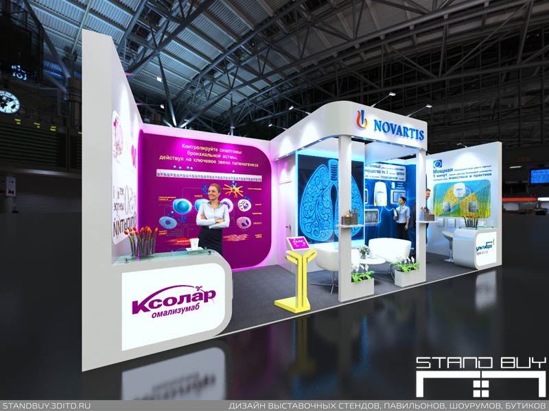 Проект выставочного стенда компании Novartis. Архитектор - Павел Сапов.