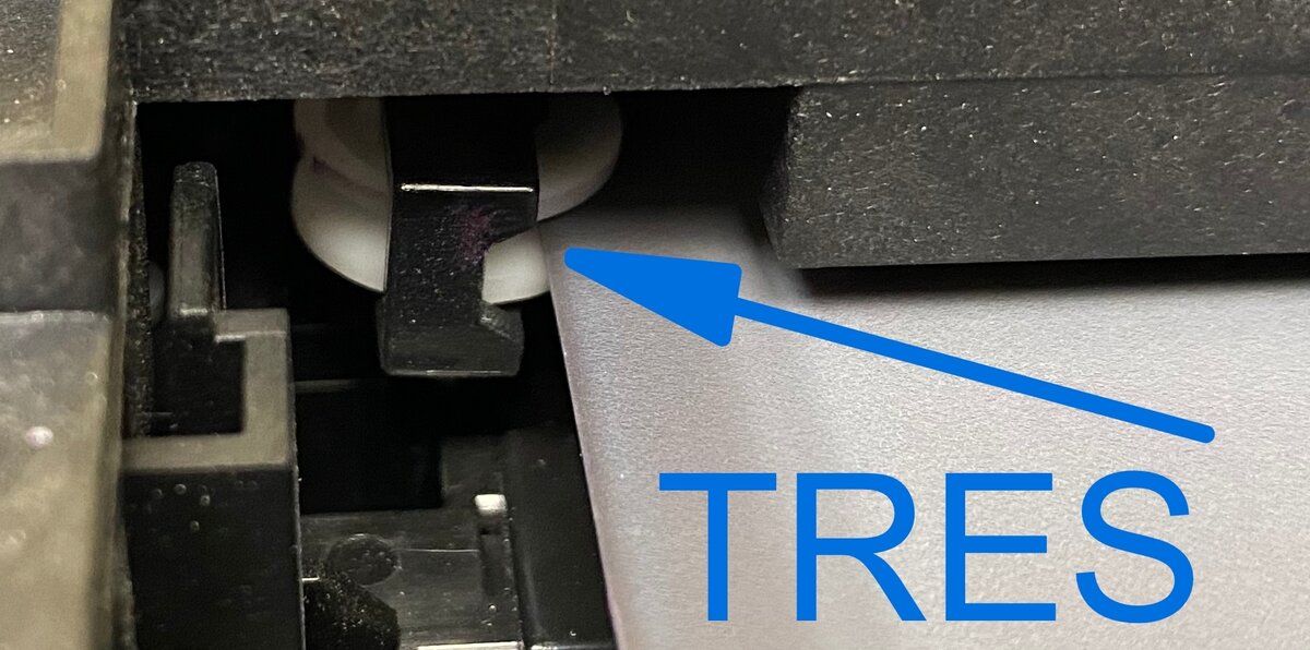 Корректное положение ролика датчика TRES