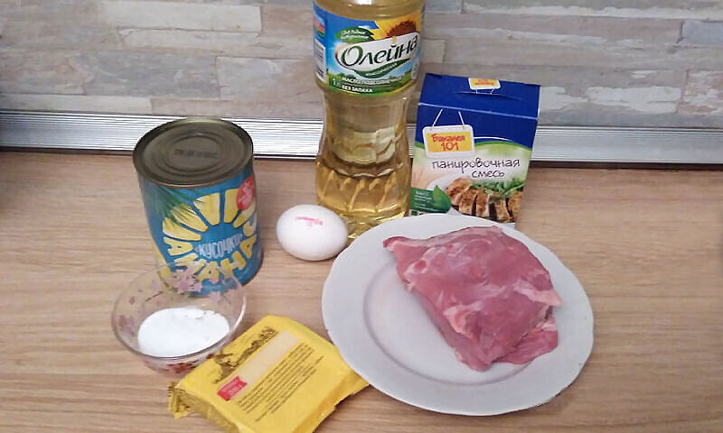 Продукты, необходимые для приготовления блюда.