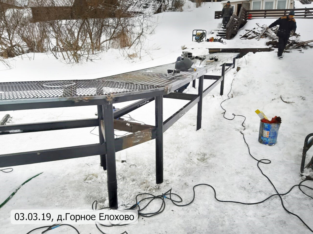 Реконструкция пирса в деревне Горное Елохово