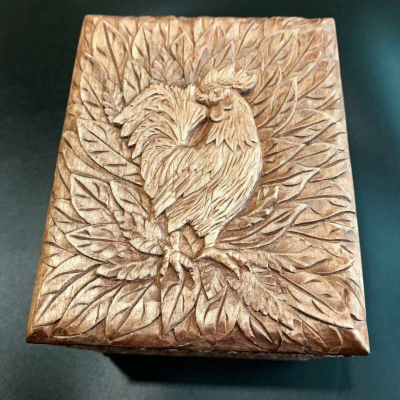 Шкатулка Петух. Липа.