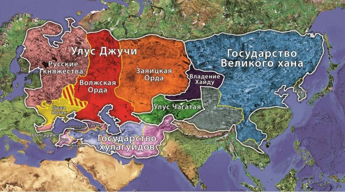 Великая монгольская империя (изображение из открытых источников)