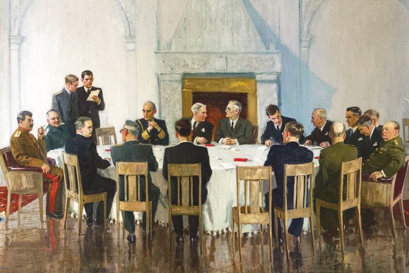 Картина Василия Ефанова "Ялтинская конференция" 1945-1946 г.