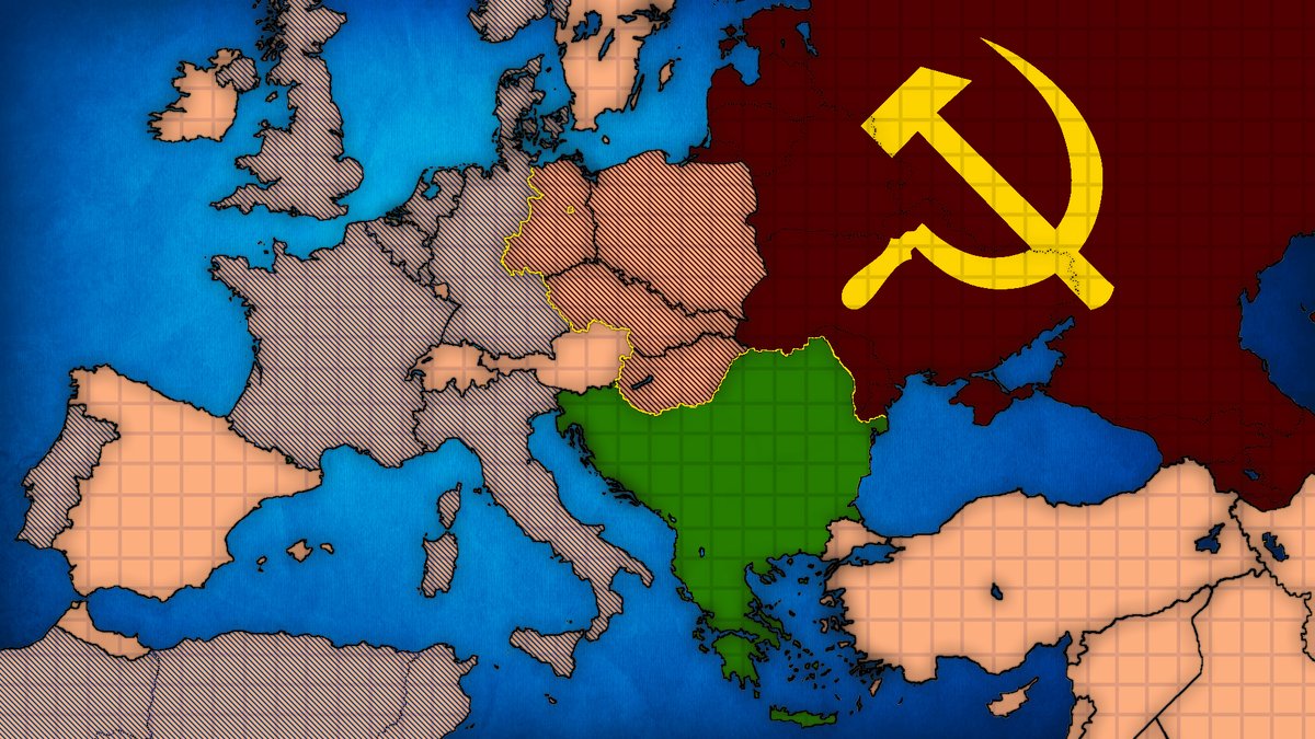 Зеленым - территория, которую могла бы контролировать Балканская Федерация