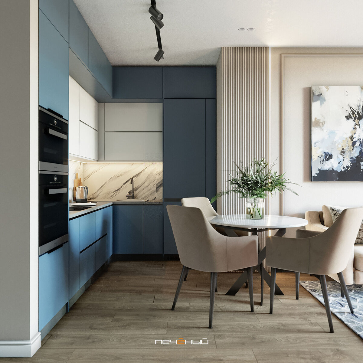 Дизайн кухни-гостиной