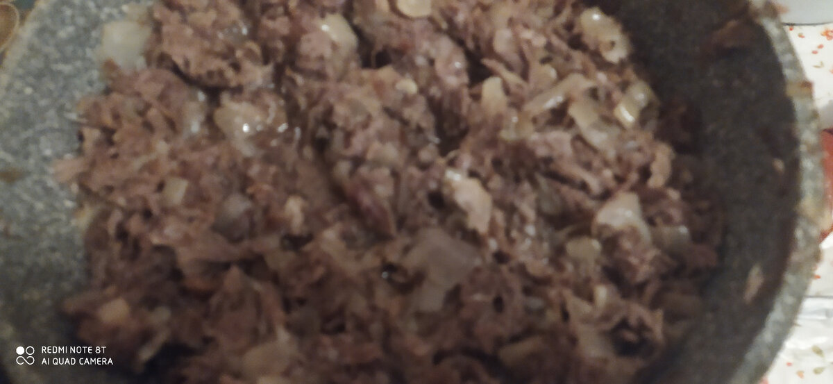 Приготовила начинку.