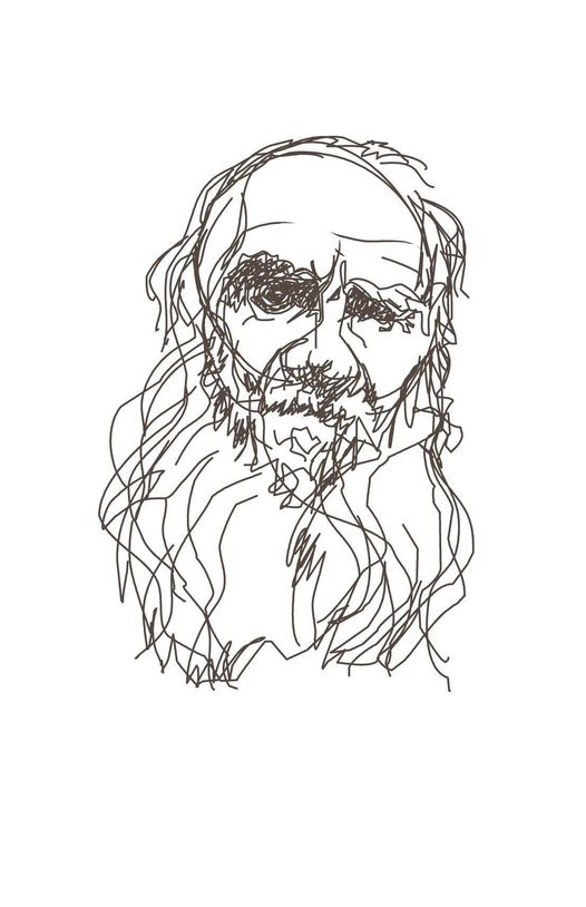 Попробовал и портрет Льва Толстого сделать, подходящий к тексту.