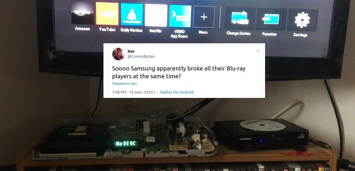 Владельцы плееров Blu-ray от Samsung жалуются на неконтролируемую перезагрузку