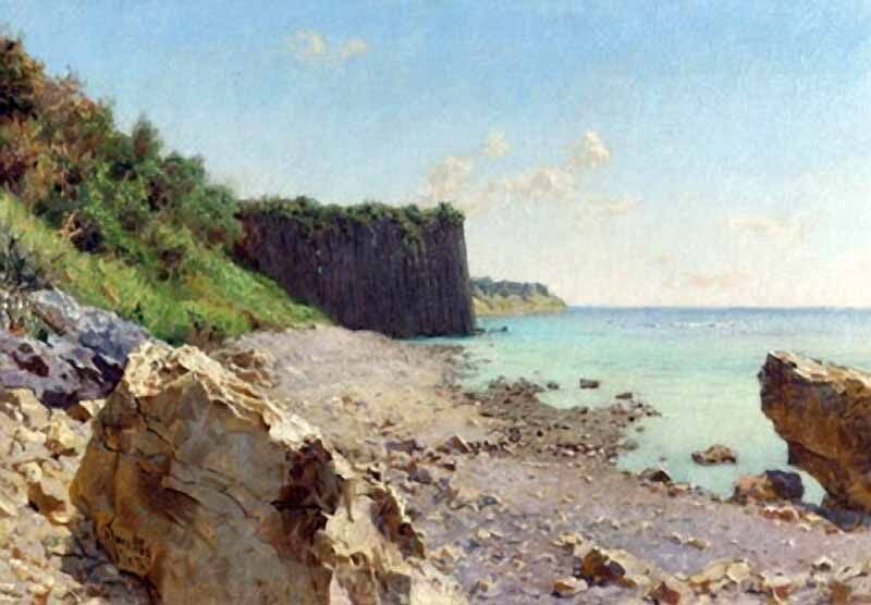 Прибрежные скалы. Мыс Кадош близ Туапсе, Киселев А.А. 1907 год. Холст, масло. 49х71 см.