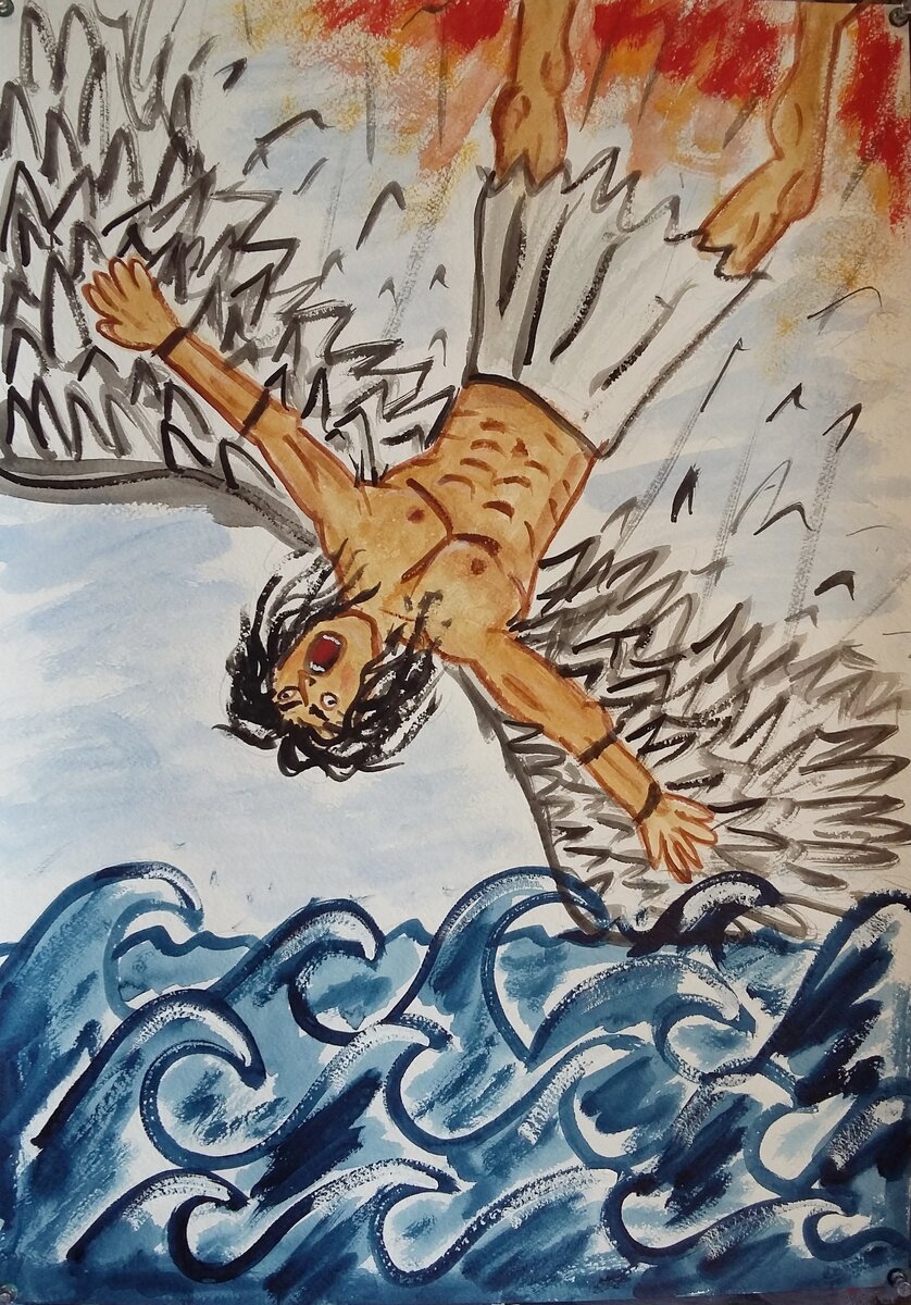 Икар покидает зону комфорта. Авторская иллюстрация