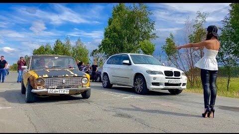 ЖИГА РАКЕТА против BMW | Народные битвы: Москвич 412, ВАЗ: 2101, 2107, 2108, Priora. Святогор и НИВА