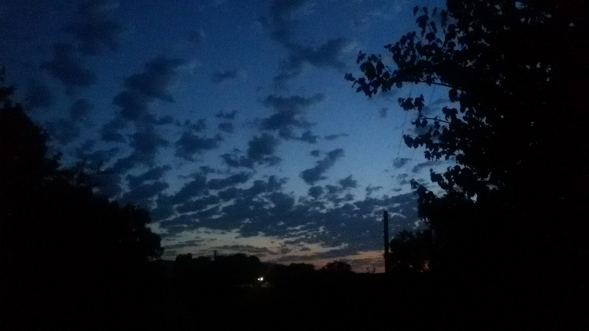 Наш район ночью. Фото автора