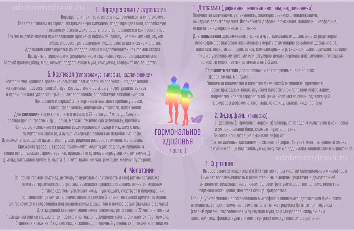 Инфографика. 13 правильных шагов к здоровью на гормональном уровне ч.1