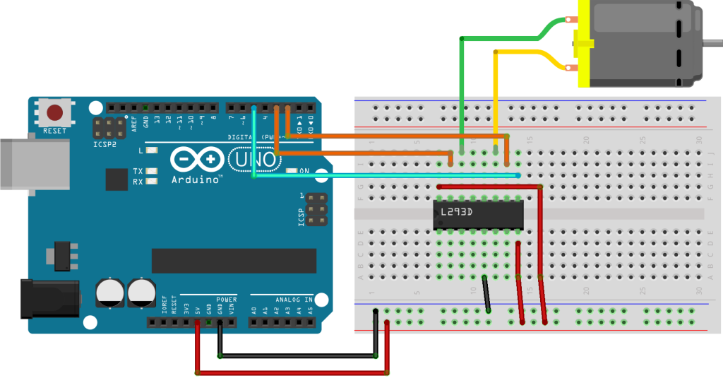 Драйвер двигателя L293D motor control shield arduino