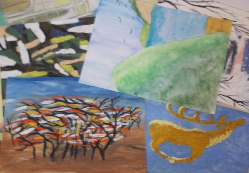 Остатки моего былого увлечения рисованием, которые помогают объяснить разницу в техниках живописи