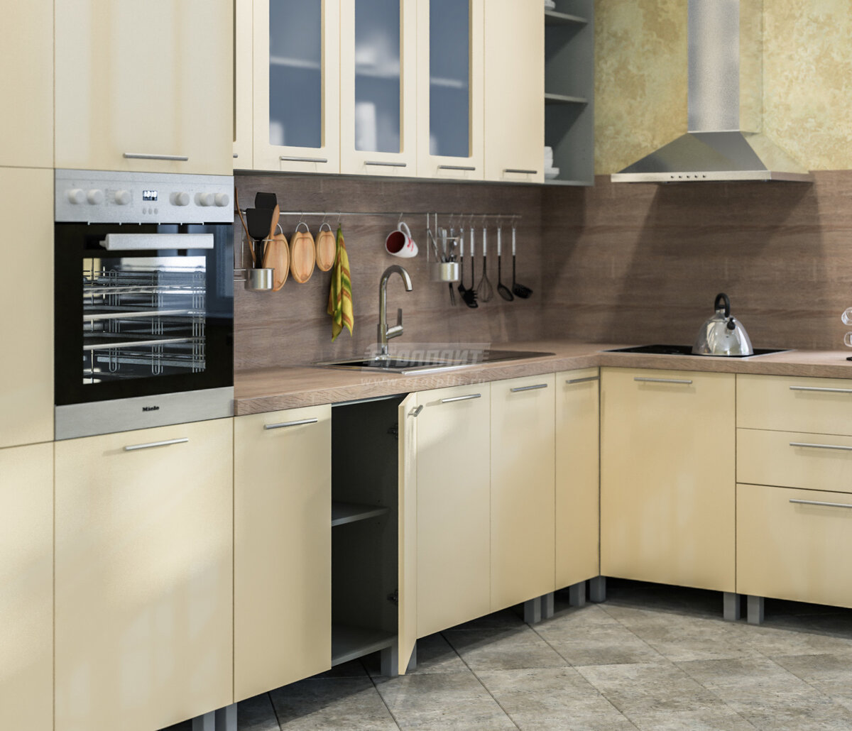 Кухня Анна Ваниль глянец за 46000 рублей