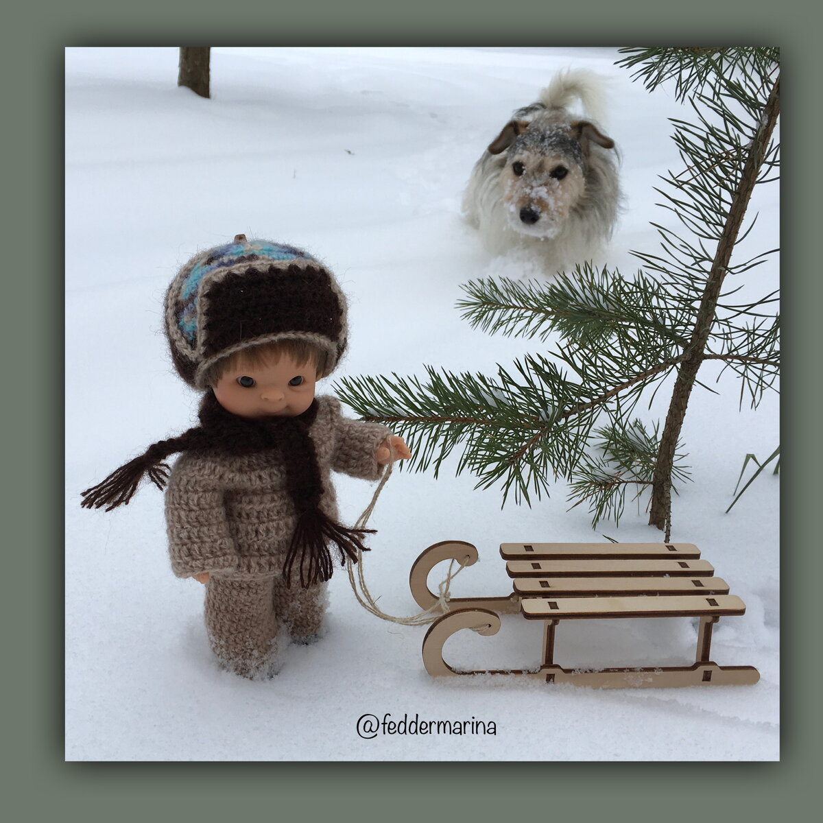 Фото автора статьи. Пёсик и сосна настоящие.