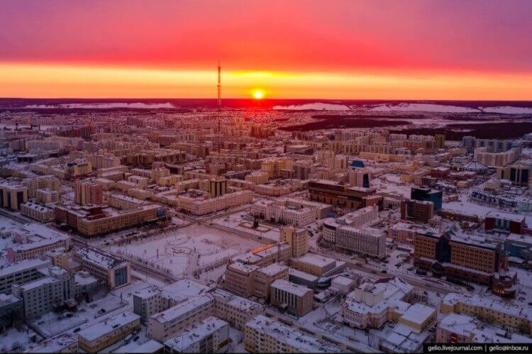 Якутск с высоты птичьего полета 
