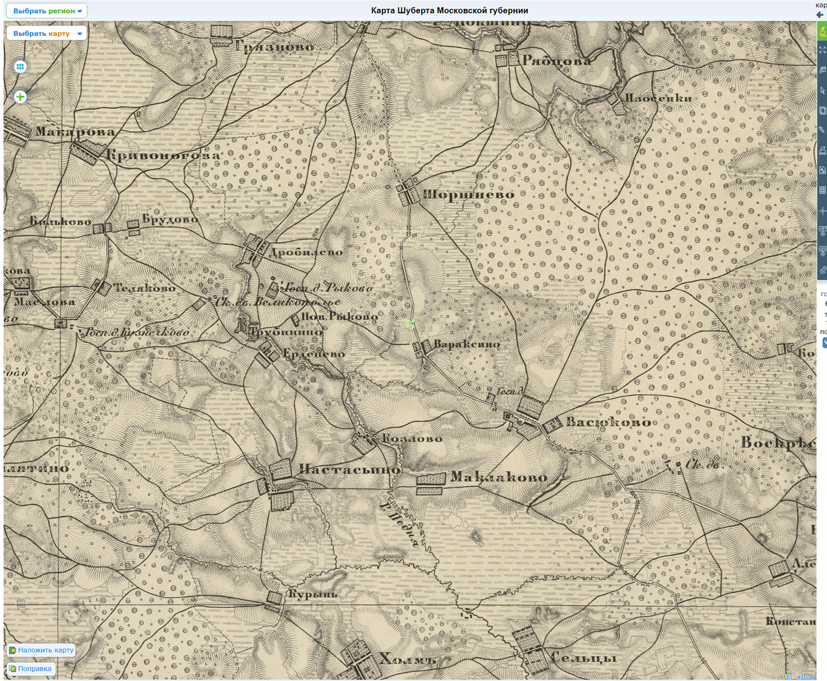 Это место точка ру карта шуберта московской губернии 1860 года