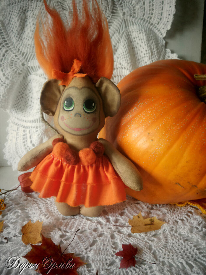 Авторская игрушка ручной работы Обезьянка Янка