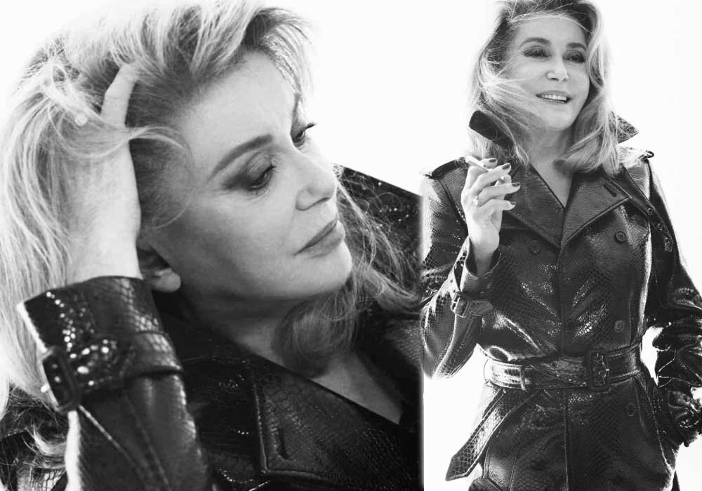 Постройневшая Катрин Денёв в промо-ролике летней коллекции 2021 Saint Laurent // YouTube, коллаж и скриншотов ролика, сам ролик в конце публикации