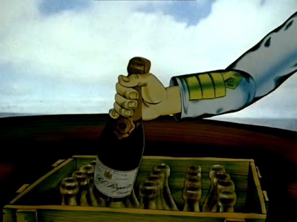 Кадр из мультфильма "Приключения капитана Врунгеля"