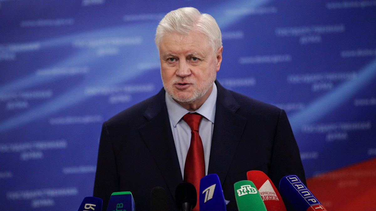 Сергей Миронов, лидер социалистической партии "Справедливая Россия-За Правду" 