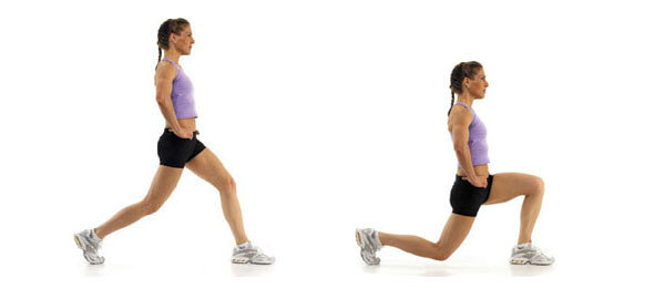 Мое любимое комбо между выпадом и приседом.