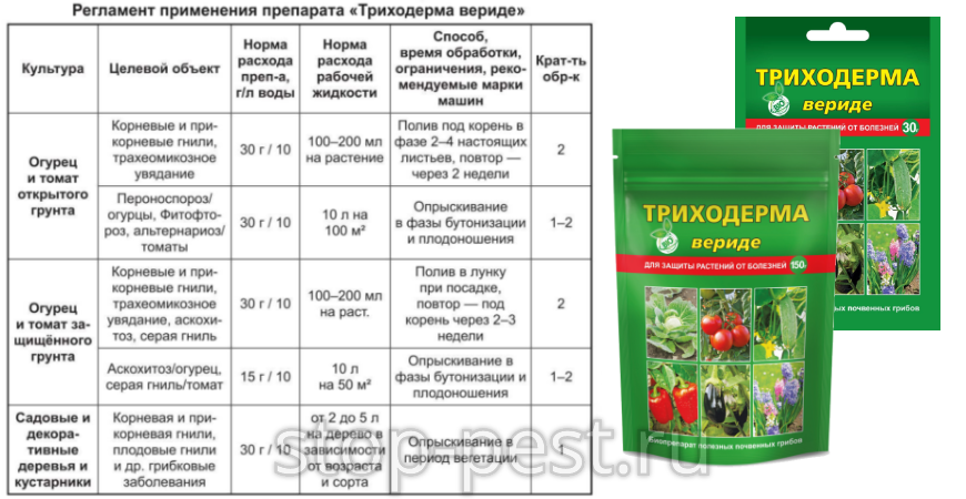 Триходерма вериде инструкция по применению