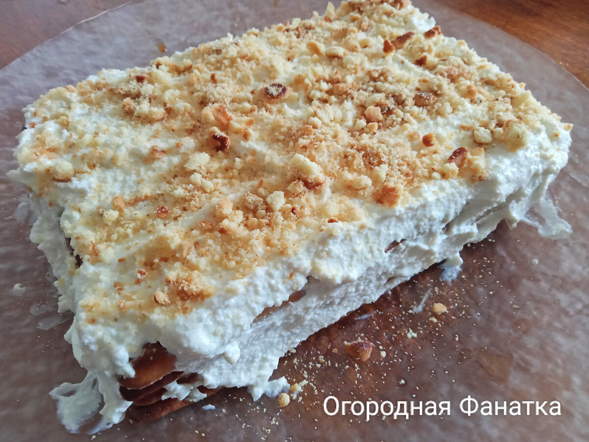 Тирамису дома из печенья и творожной смеси