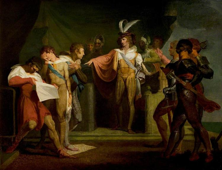 'Генрих V', акт II, сцена 2, Генрих V раскрывает заговорщиков, 1780