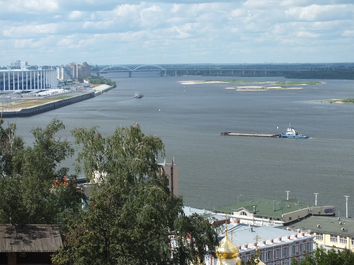 Стрелка. Слияние Оки и Волги.  