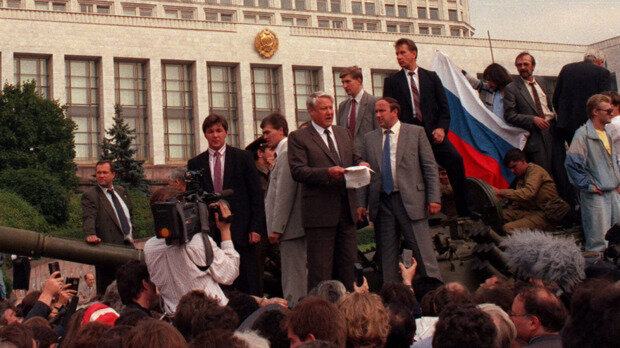 Ельцин на танке, 1991 год