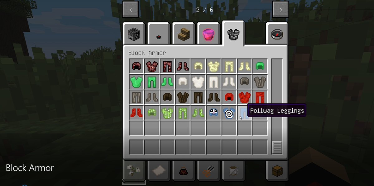 мод Block Armor Одежда из Бедрок Minecraft