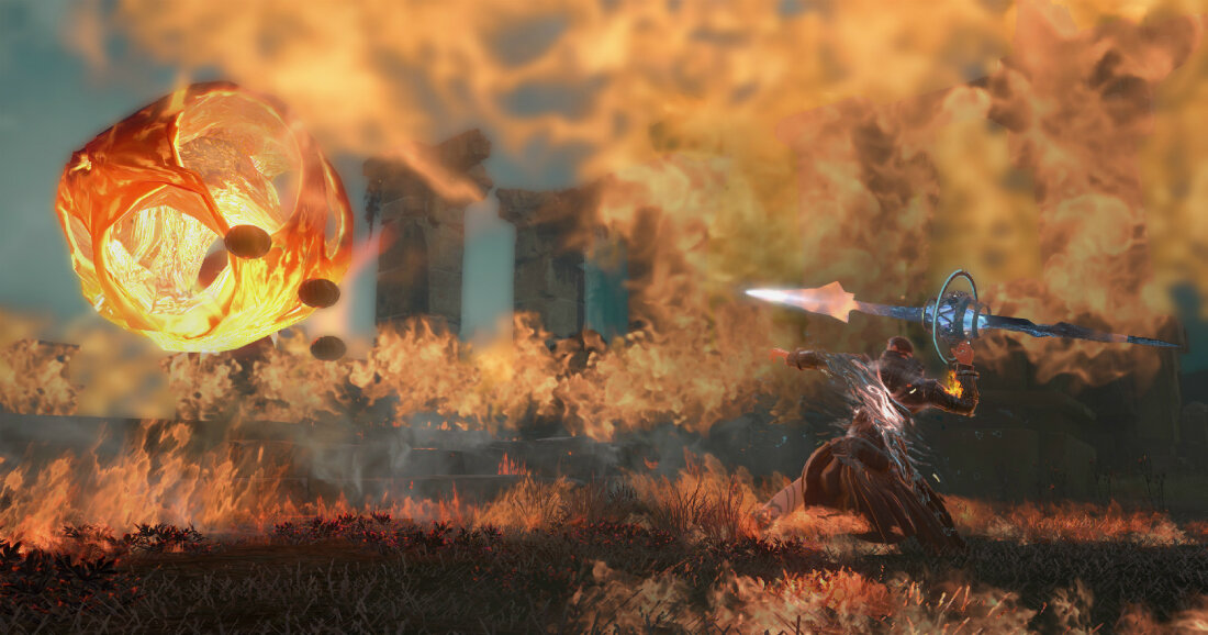 Великий древний маг огня негодует при виде бессмертного - как его посмели разбудить так рано?!