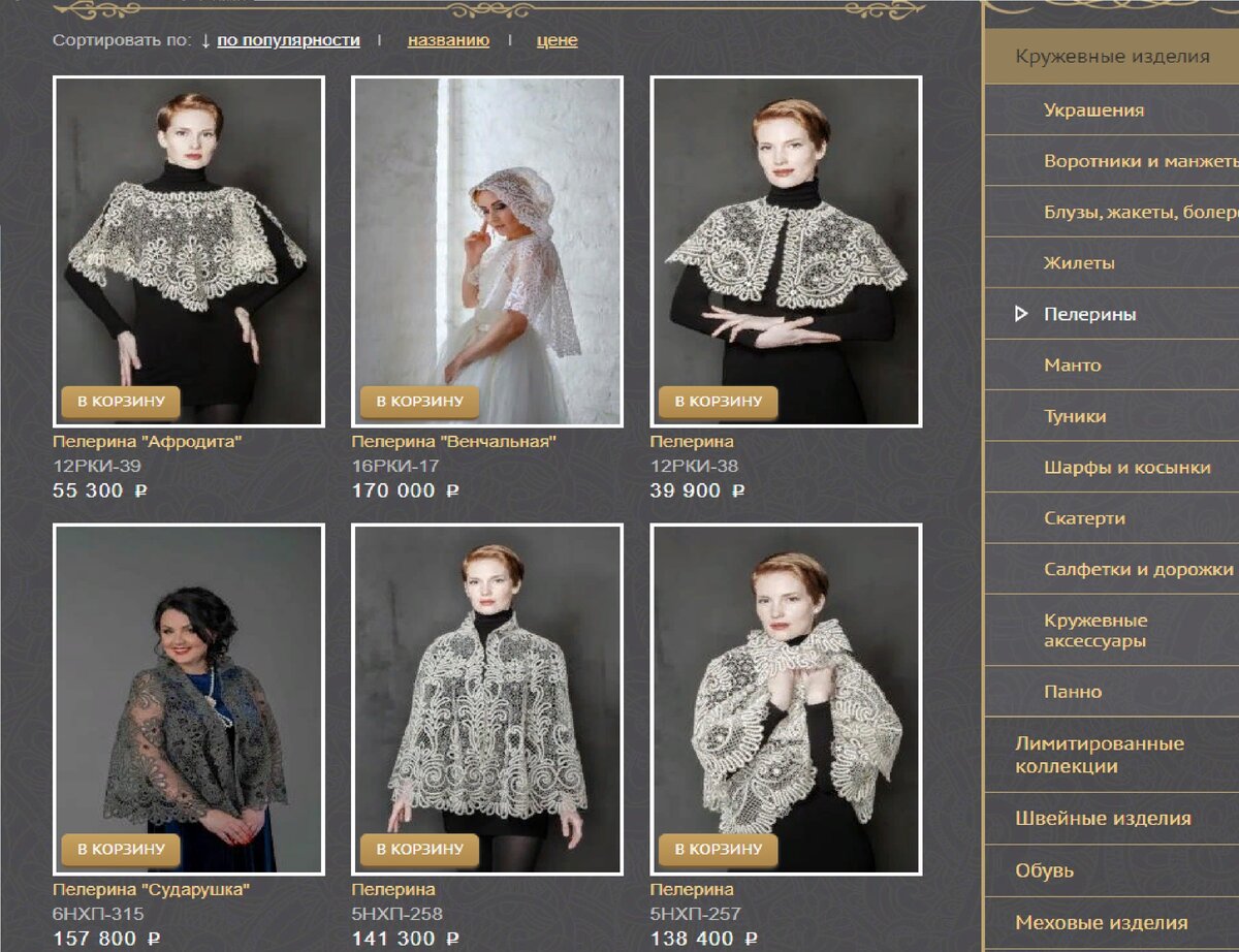 Цены в интернет-магазине