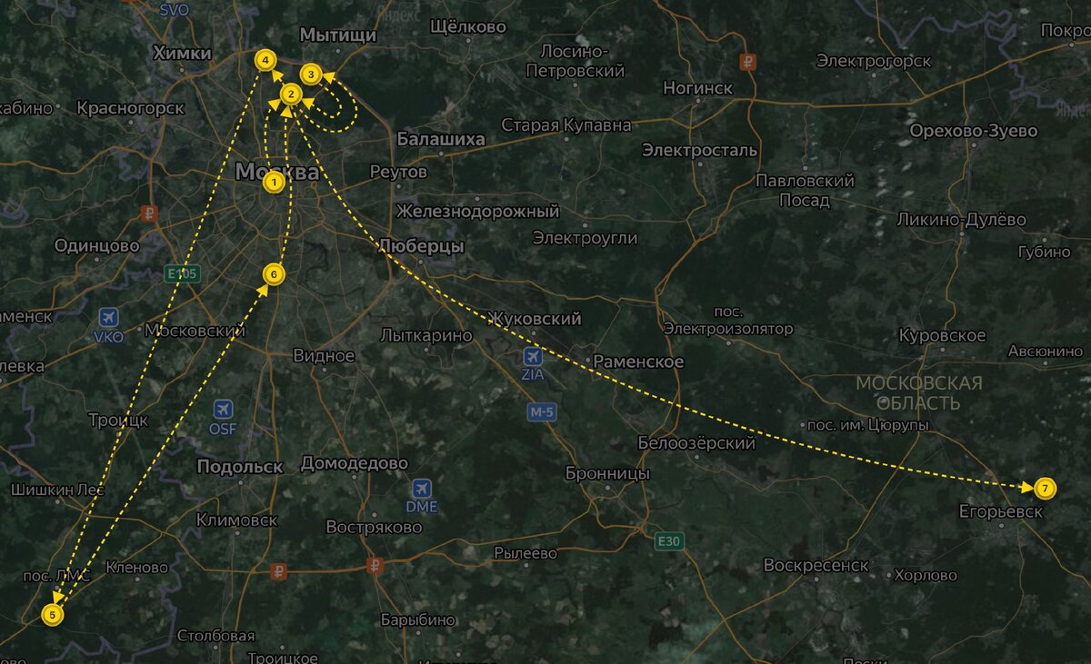 Карта перемещений.  Тверская, д.13  — ОВД Свиблово  — Бабушкинский суд  — ОВД Свиблово  — МВД Бибирево  — ЦВСИГ Сахарово  — Спецприемник №1 ГУВД Москвы  — ОВД Свиблово — ЦВСИГ Егорьевск