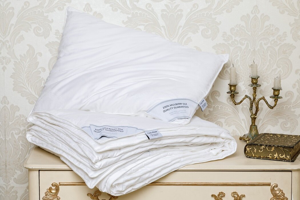 Подушка с одеялом из 100% шёлка Малбери
