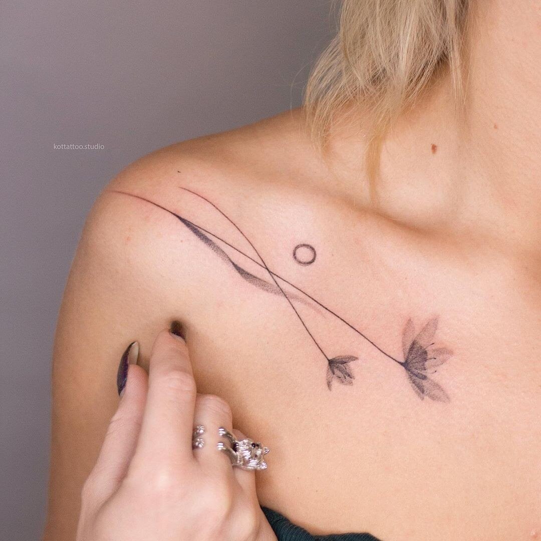 Superiore тату тонкие линии цветы | Tattoos, Mini tattoos, Flower tattoo