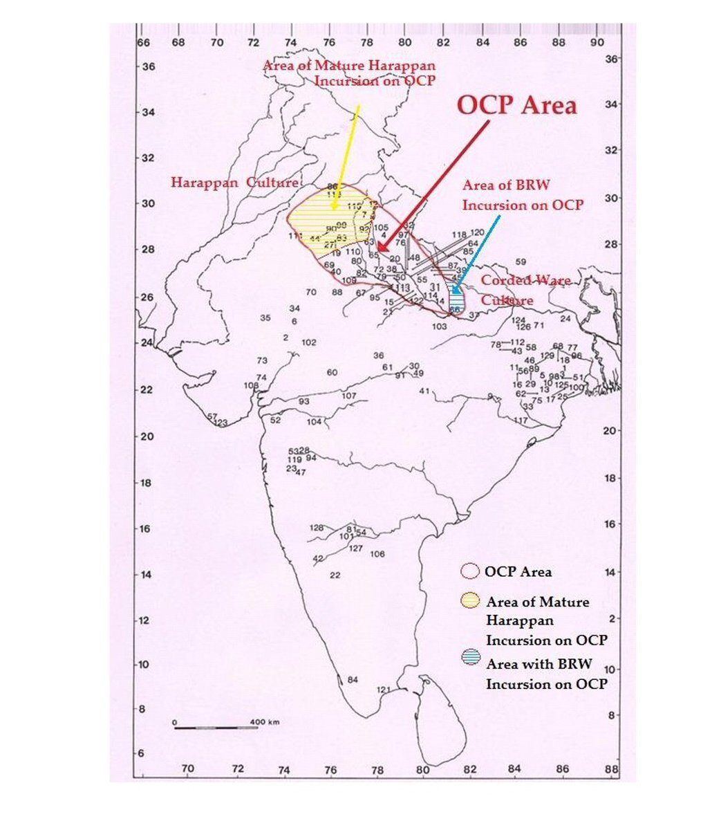 Карта ареала археологической культуры медных кладов и охряной керамики (OCP)