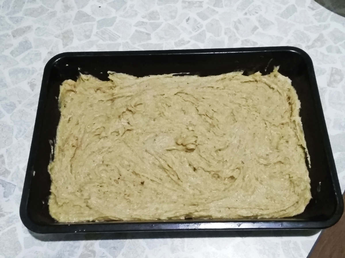 Тесто получается довольно густым